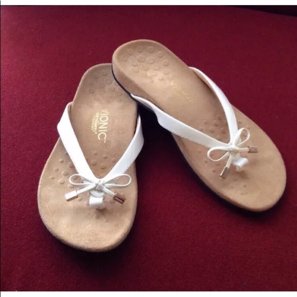 Vionic Bella Comfort Flip Flop Sandal 7 Wide VGUC